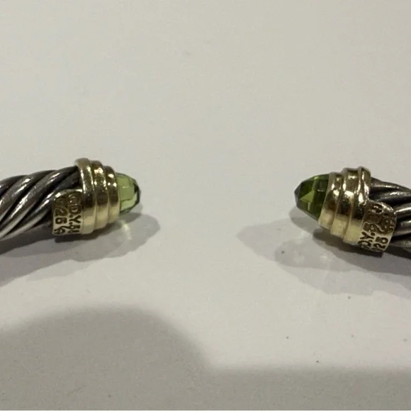 David Yurman Cable Bracelet with Peridot & 14k Yellow Gold, 5mm - Picture 6 of 8